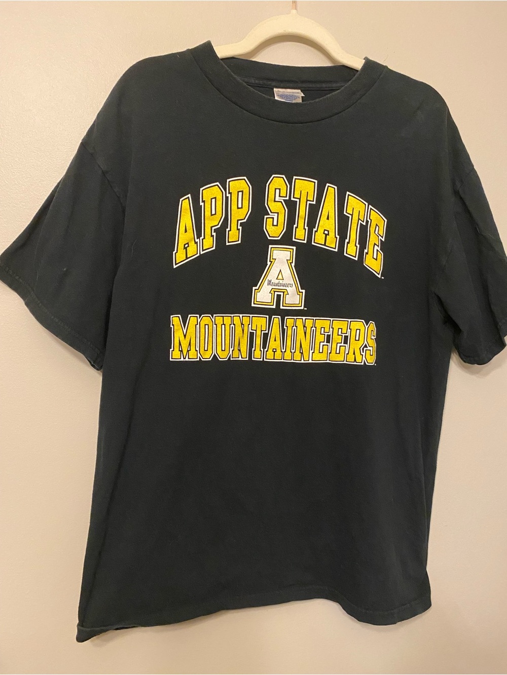 App State Mountaineers Black Short Sleeve Crew Tee